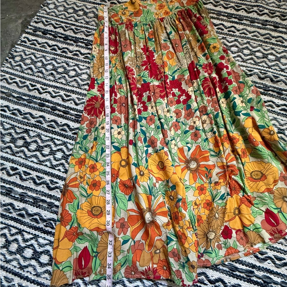 Natural Life Floral Maxi Skirt with Side Slit M - Picture 6 of 6